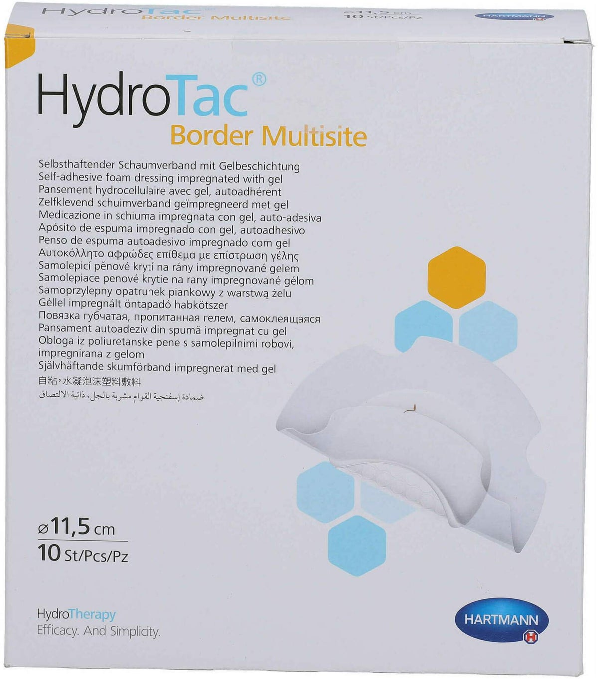 Hydrotac Border Multisite Schaumverband 11,5 cm 10 Stück