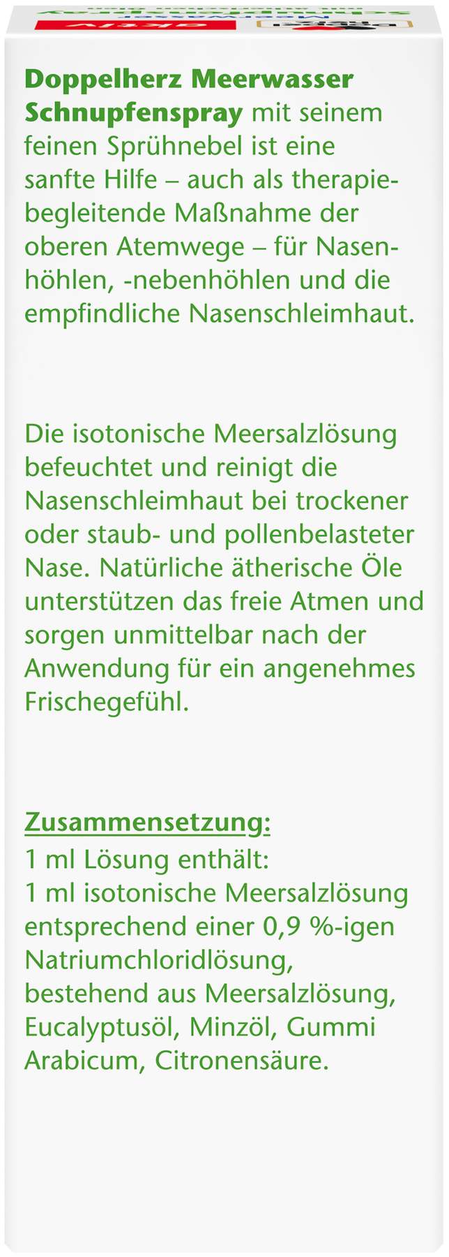 Doppelherz Aktiv Meerwasser Schnupfenspray