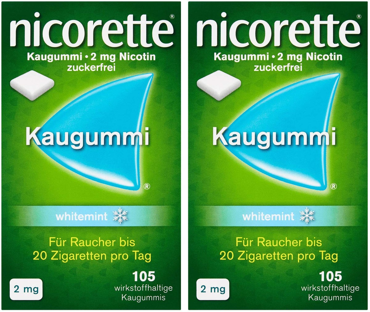 Nicorette Kaugummi 2 mg whitemint 2 x 105 Stück