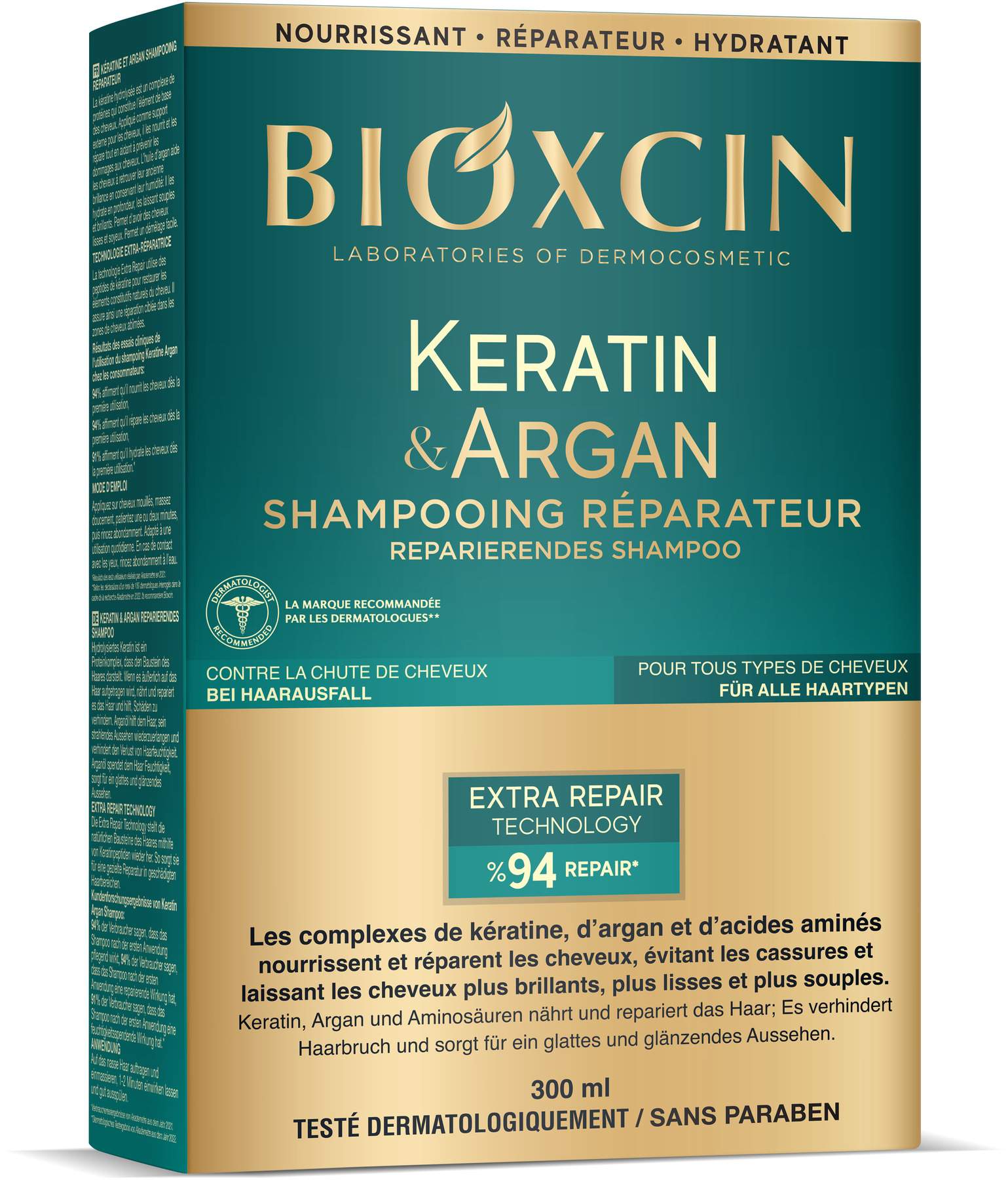 Bioxcin Keratin & Argan Shampoo 300 ml