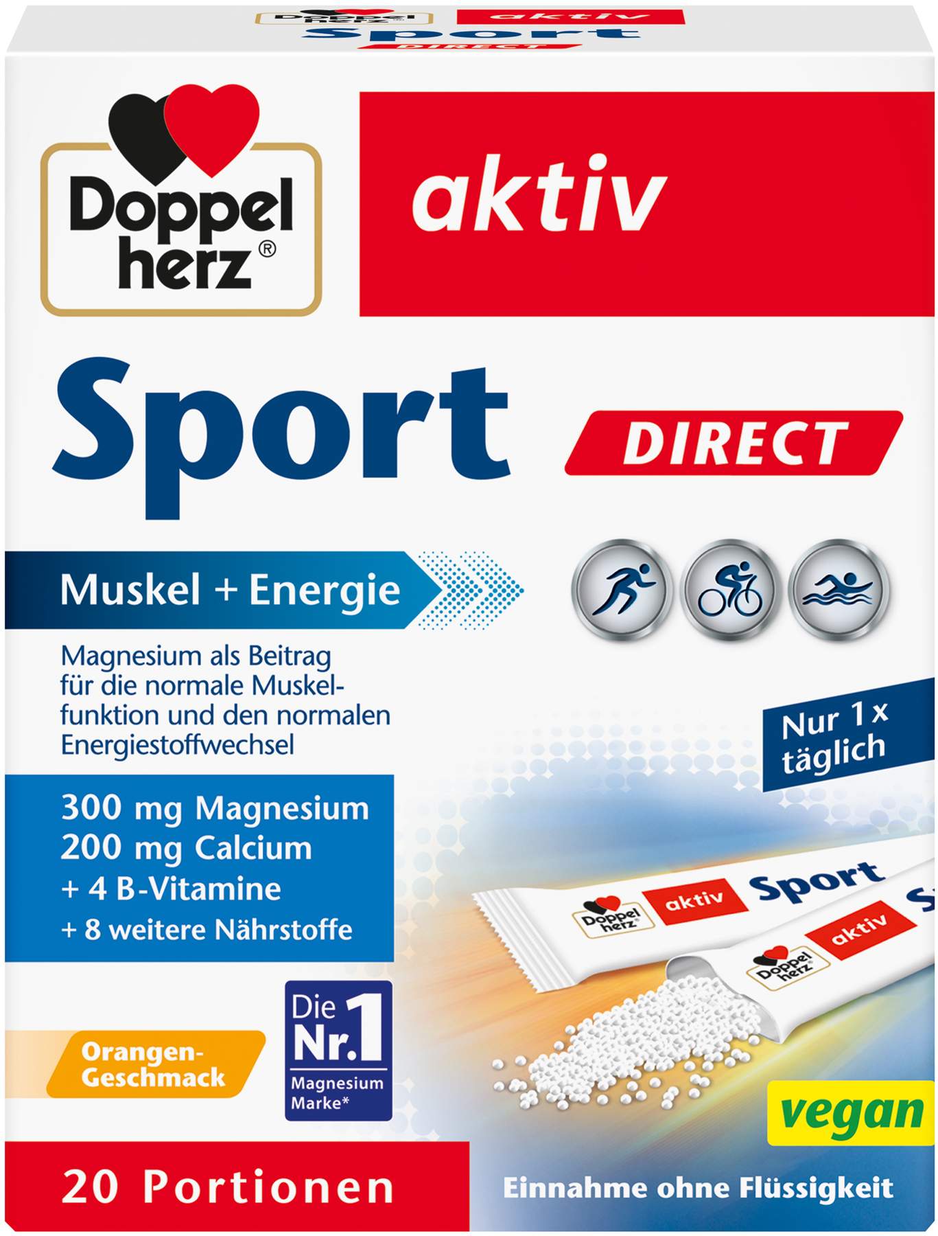 Doppelherz Aktiv Sport Direct Vitamine+mineralien 20 Beutel