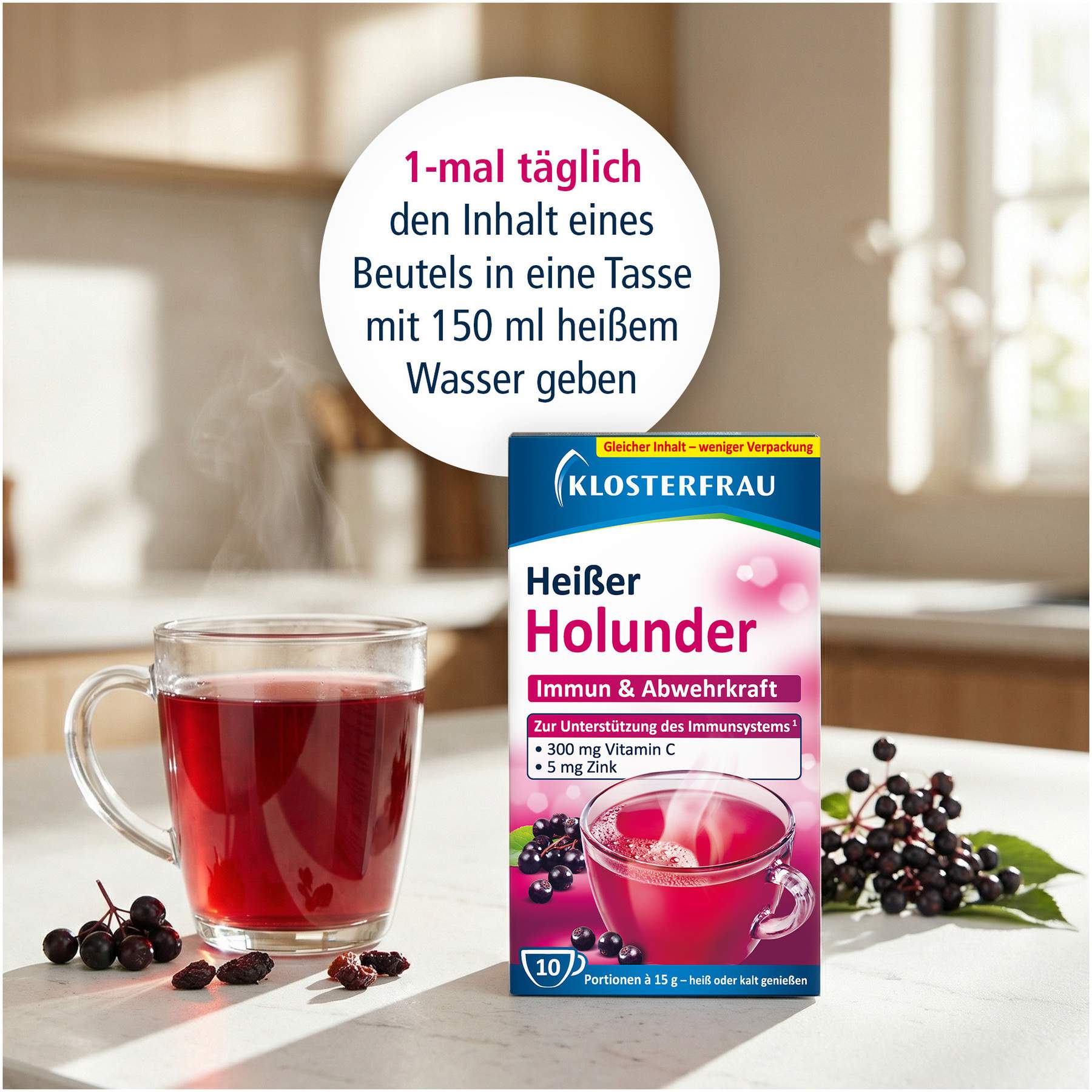 Klosterfrau Broncholind Heißer Holunder Granulat