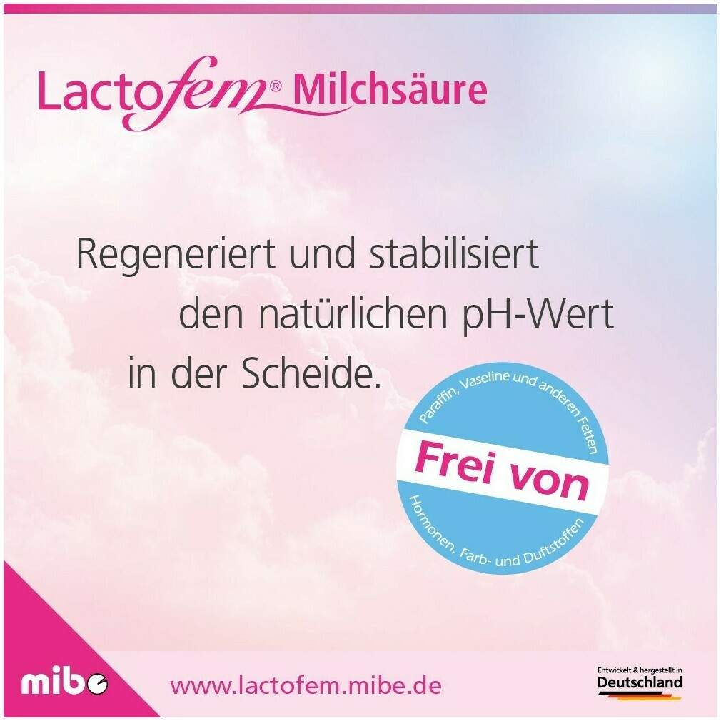 Lactofem Milchsäure 14 Vaginalzäpfchen
