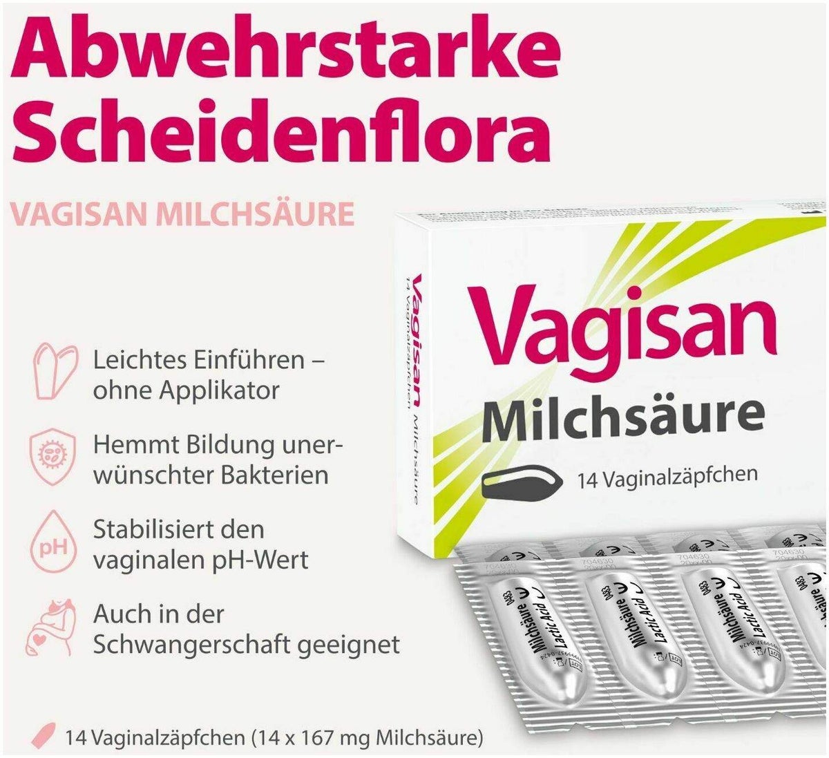 Vagisan Milchsäure 14 Vaginalzäpfchen