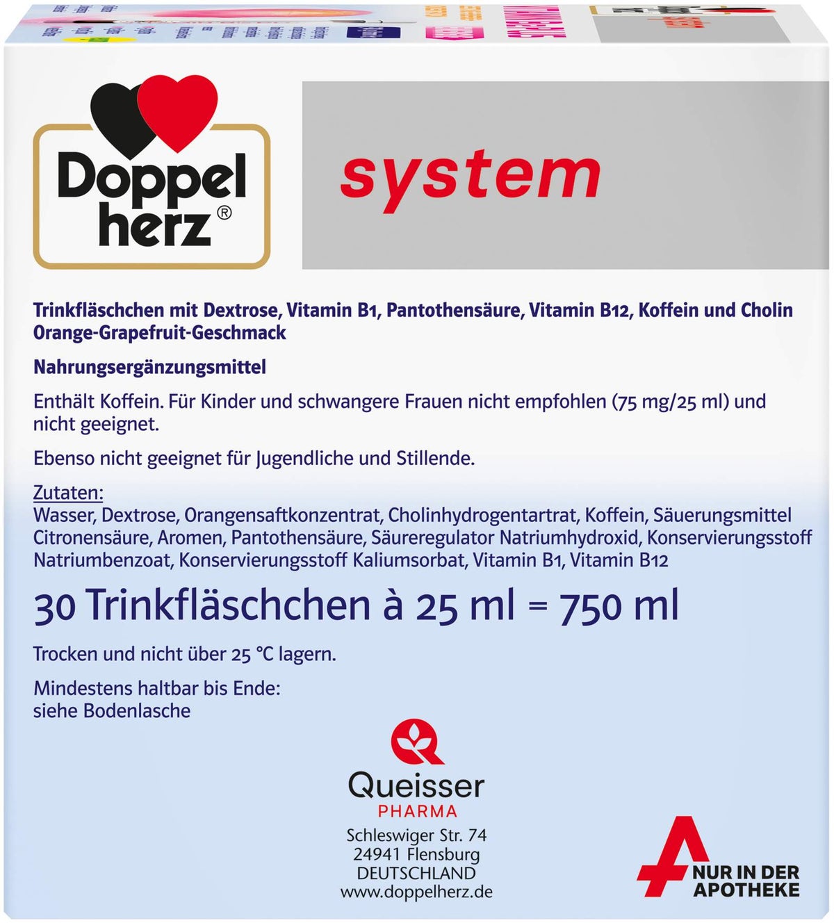 Doppelherz system Vitamin B12 Plus Trinkampullen 30 x 25 ml