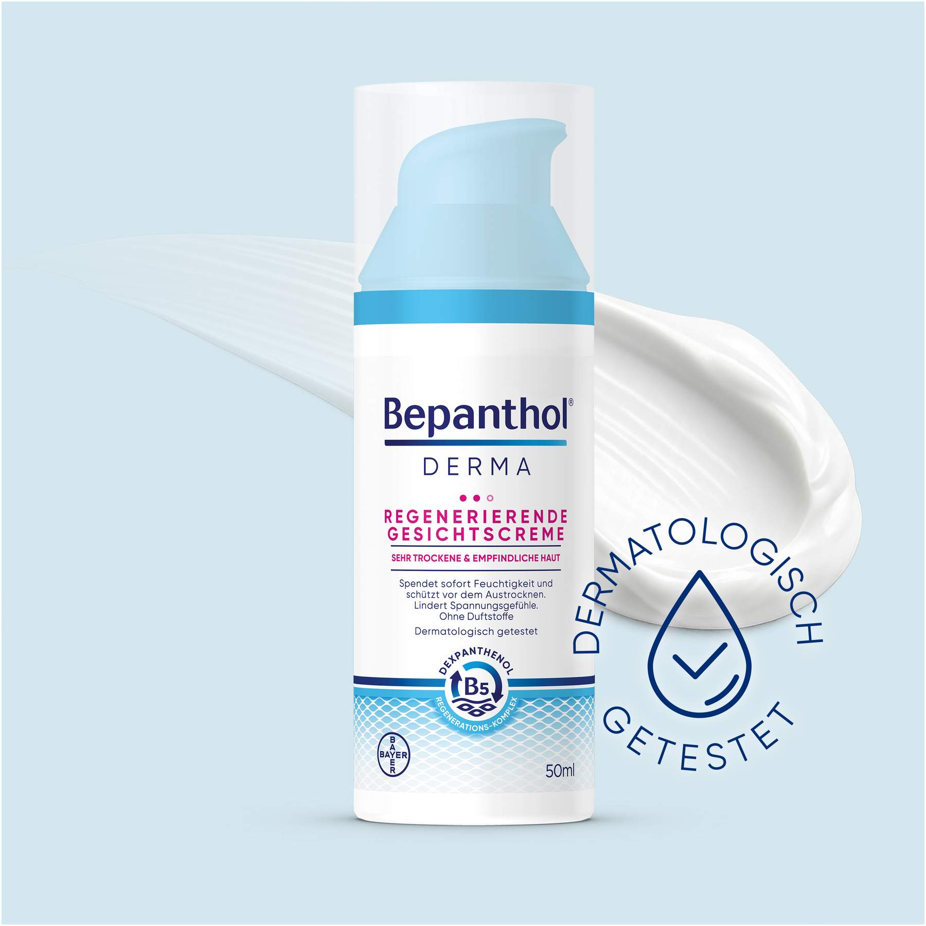 Bepanthol DERMA Regenerierende Gesichtscreme 50 ml Pumpflasche