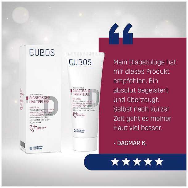 Eubos Diabetische Hautpflege Fuß und Bein 100 ml Creme