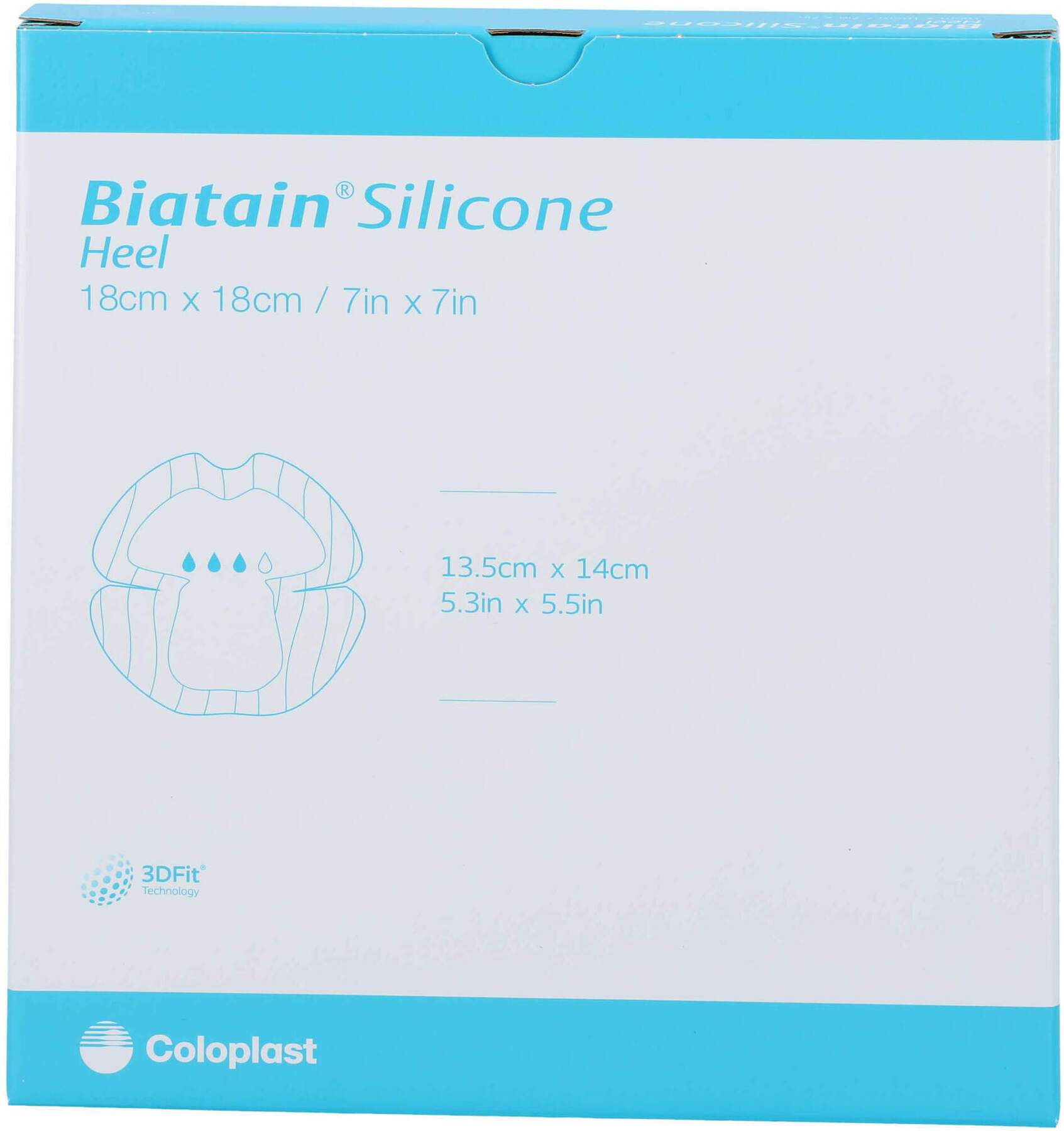 Biatain Silicone Schaumverband Ferse 18 X 18 cm 5 Stück