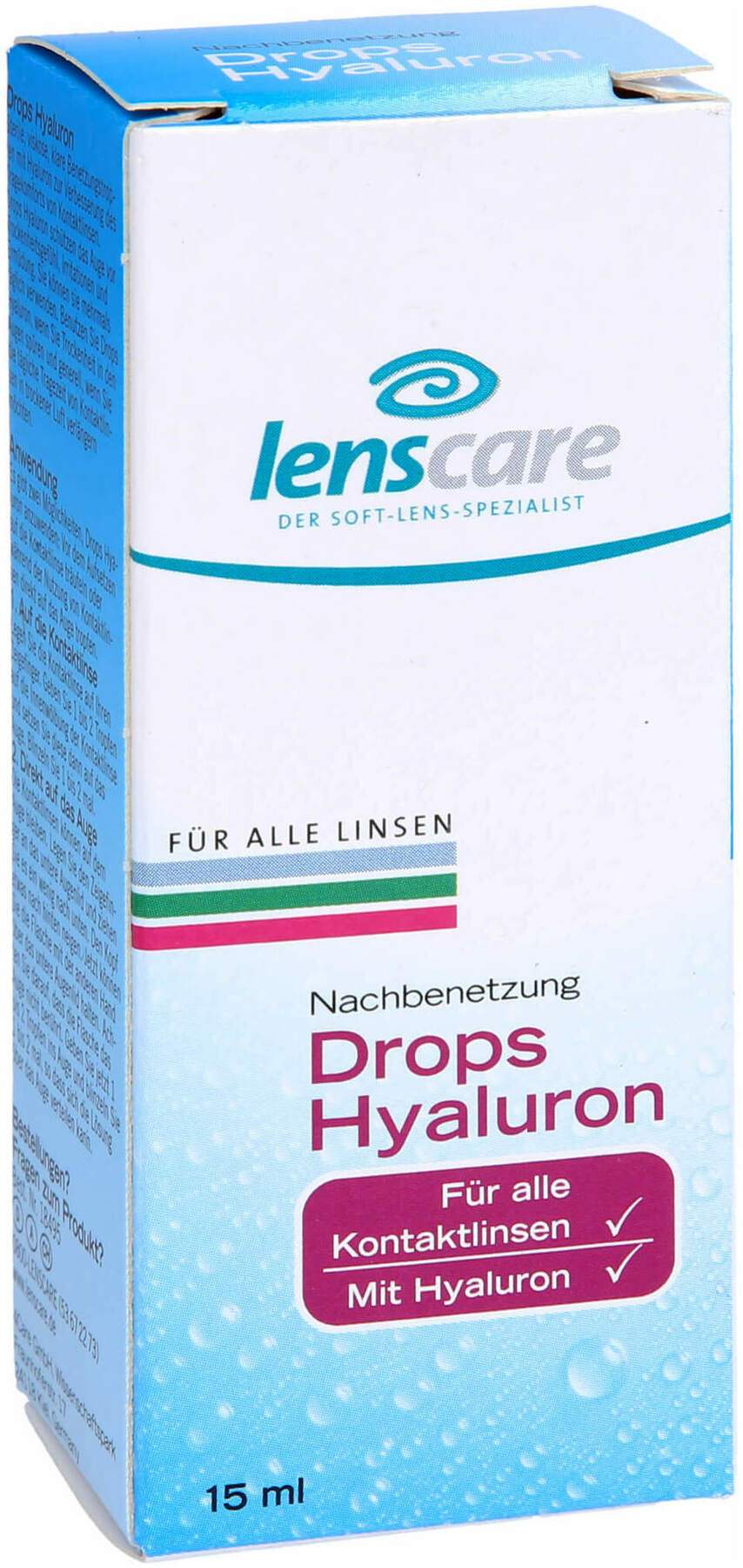 Lenscare Drops Hyaluron Lösung 15 ml