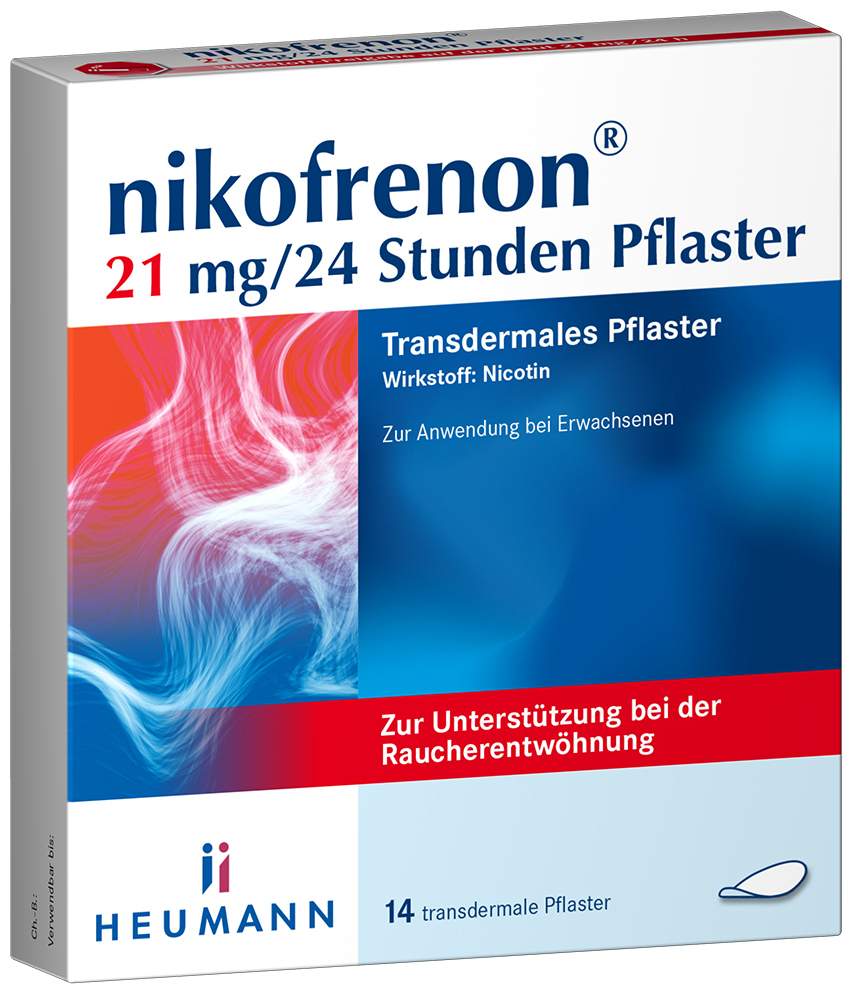 Nikofrenon 21 mg in 24 Stunden transdermale Pflaster 14 Stück
