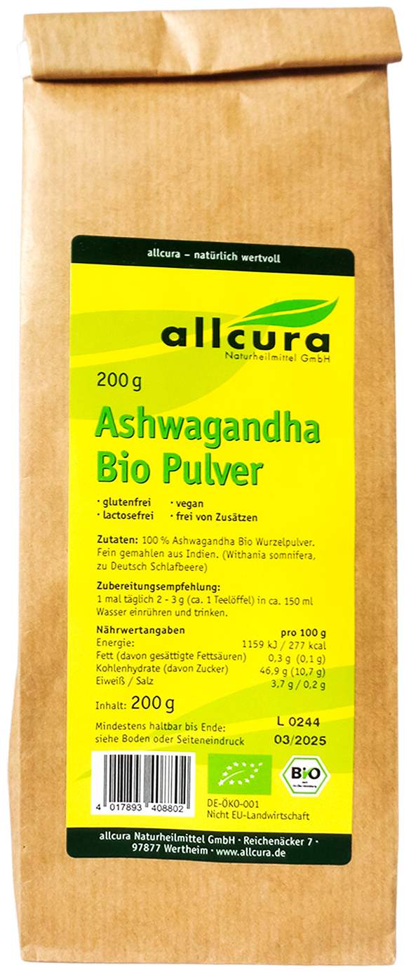 Ashwagandha Bio Pulver 200g