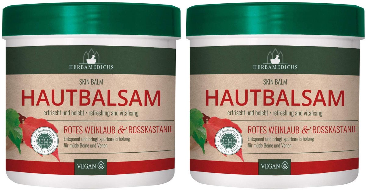 Hautbalsam rotes Weinlaub & Rosskastanien Gel 250 ml, 2er Set