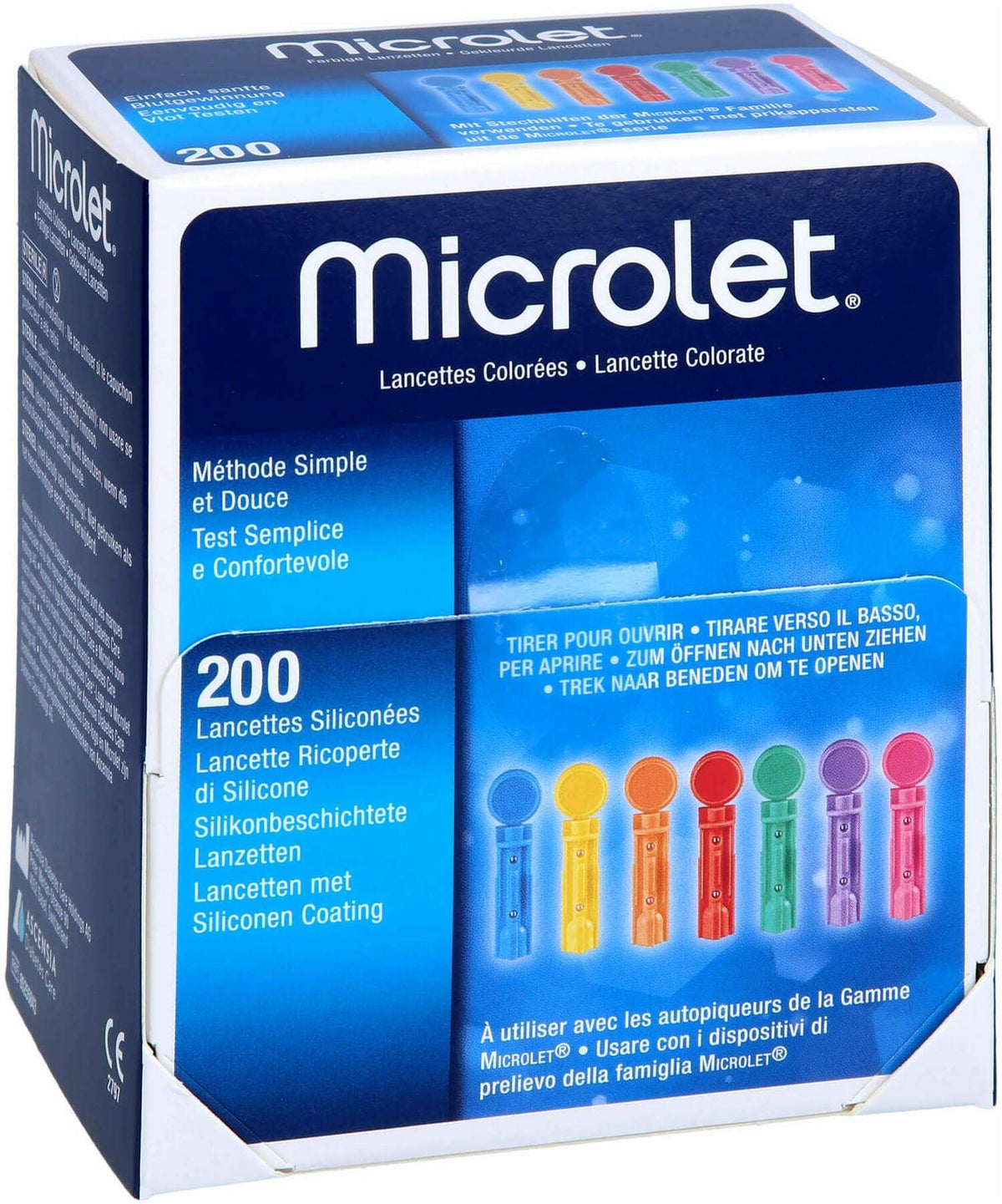 Microlet Lanzetten Farbig 200 Stück