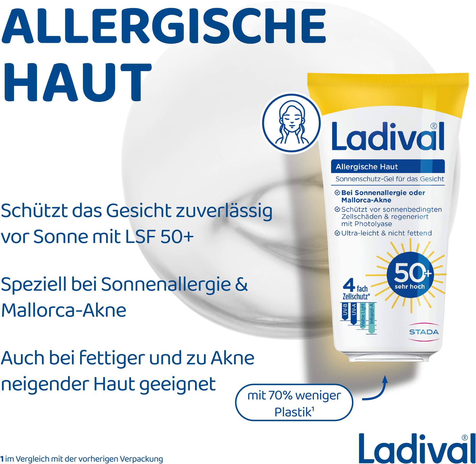 Ladival allergische Haut Sonnenschutz-Gel Gesicht LSF 50+ 50 ml
