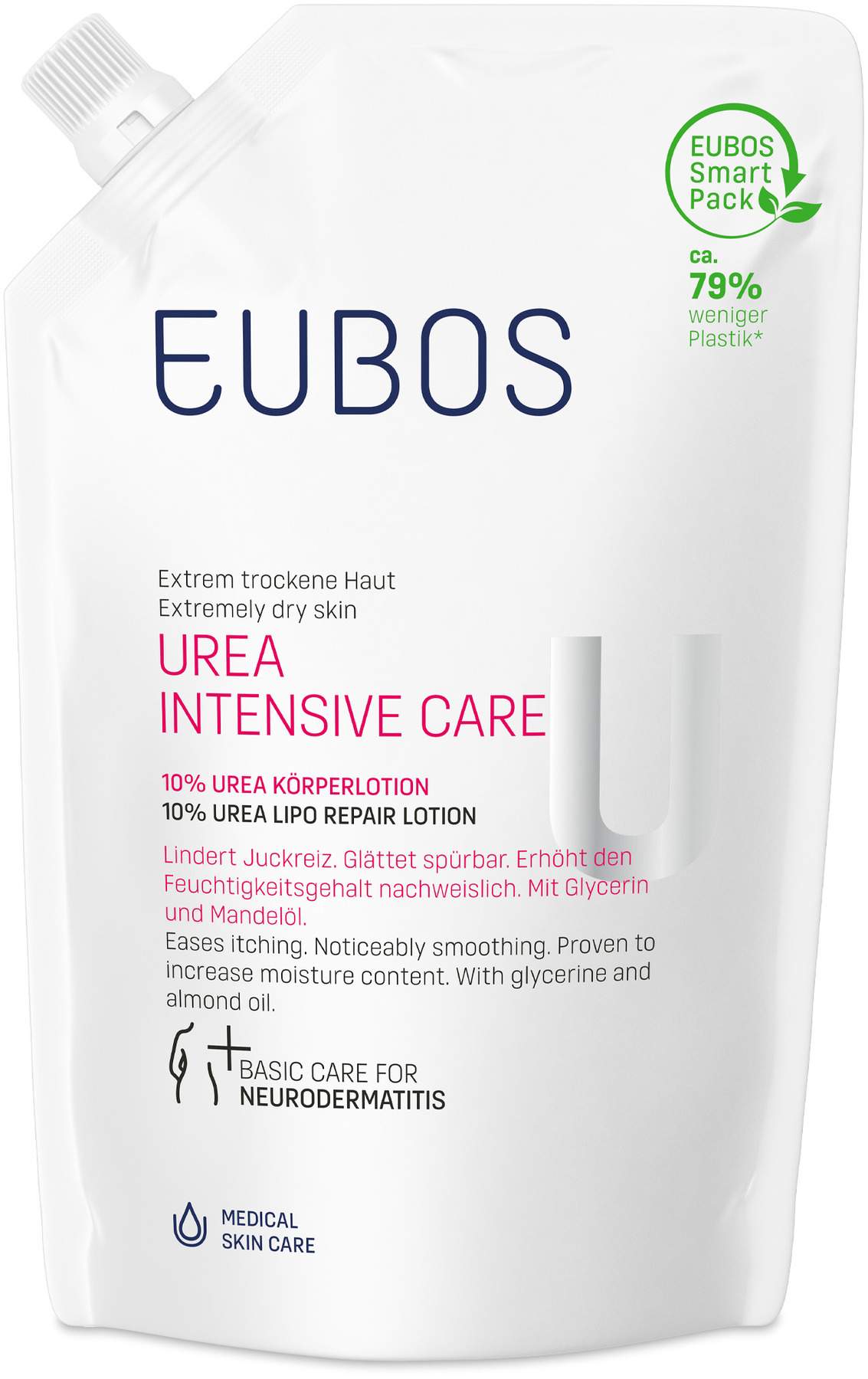 Eubos Urea Intensive Care 10 % Körperlotion 400 ml Nachfüllbeutel