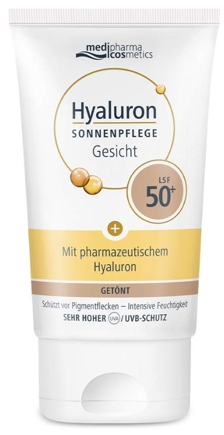 medipharma cosmetics Hyaluron Sonnenpflege Gesicht LSF 50+ getönt 50 ml