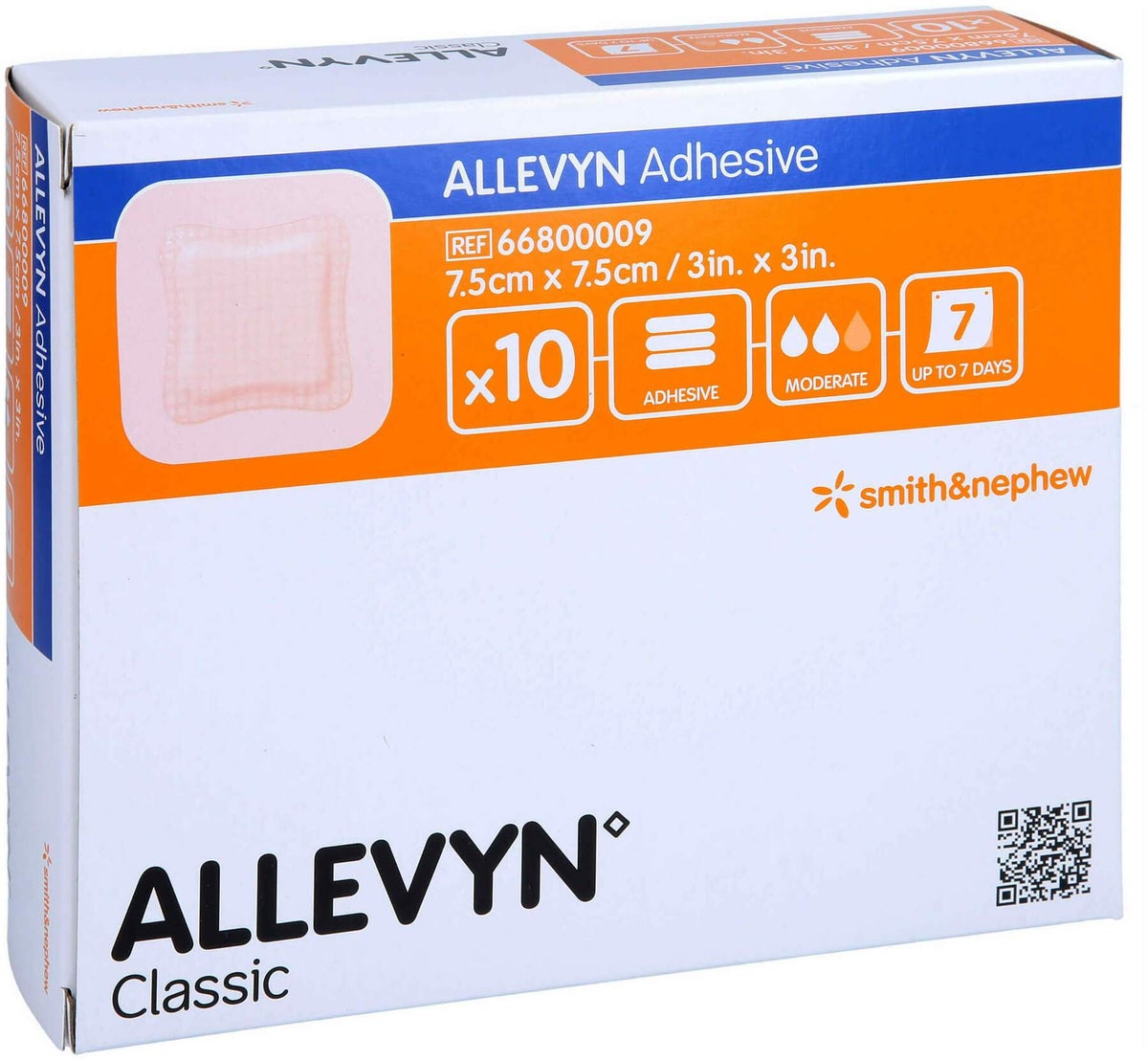 Allevyn Adhesive 7,5 X 7,5 cm Haftende Wundauflage 10 Stück