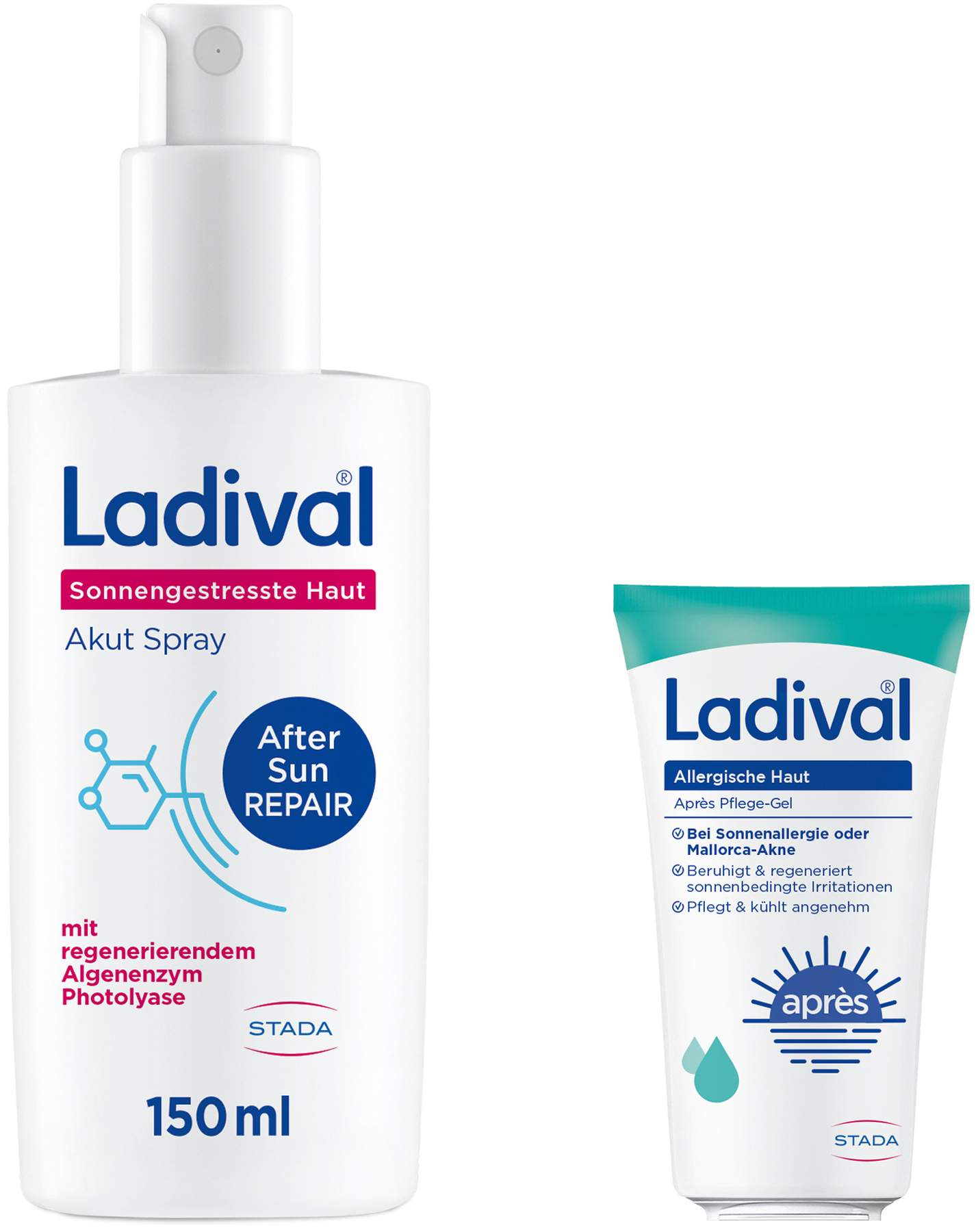 Ladival sonnengestresste Haut Akut Spray 150 ml + gratis Ladival allergische Haut Apres Pflege-Gel 50 ml
