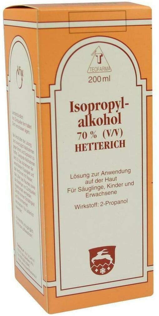 Isopropylalkohol 70% V-V Hetterich 200 ml Flüssigkeit