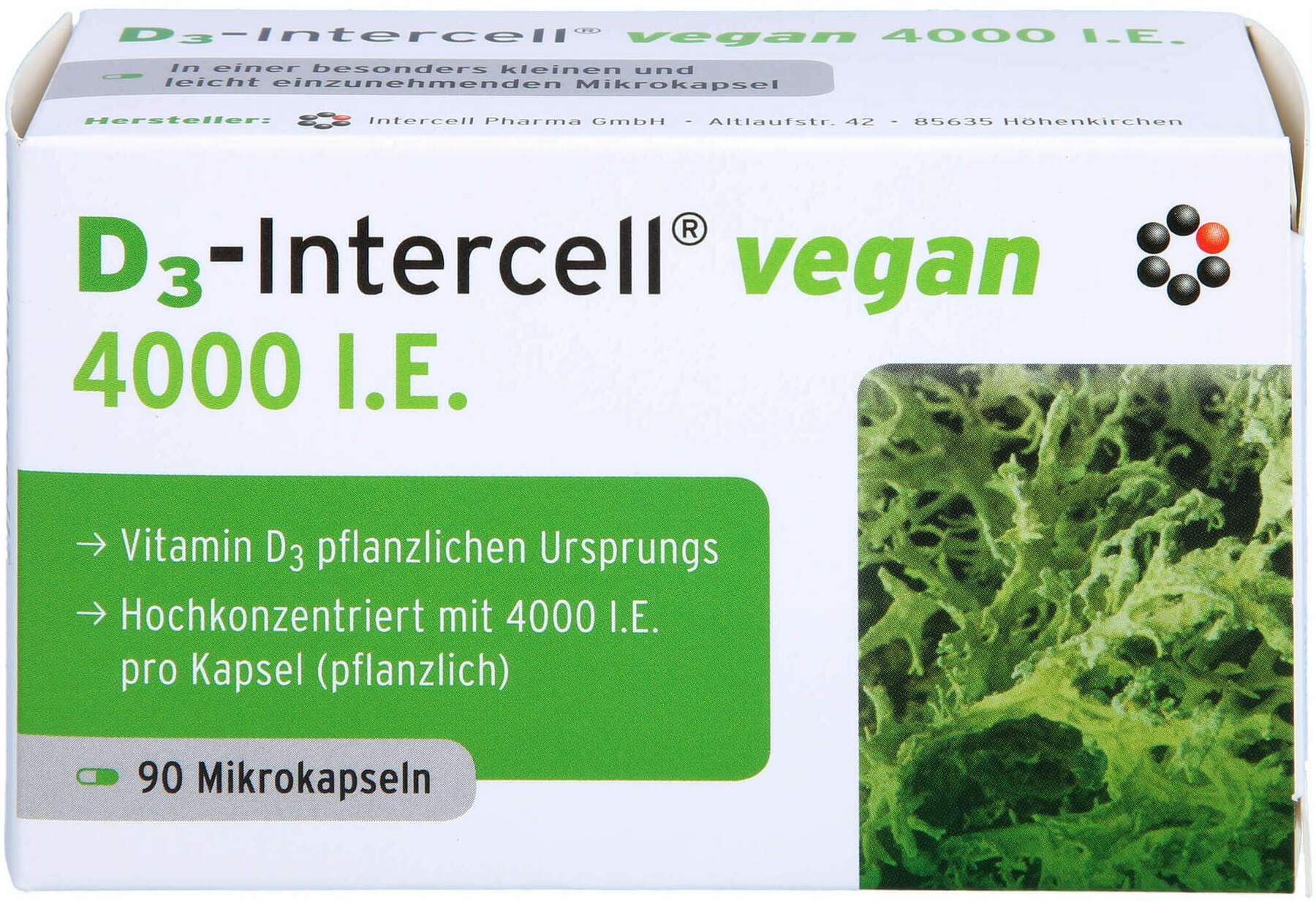 D3-Intercell Vegan 4.000 I.E. 90 Kapseln