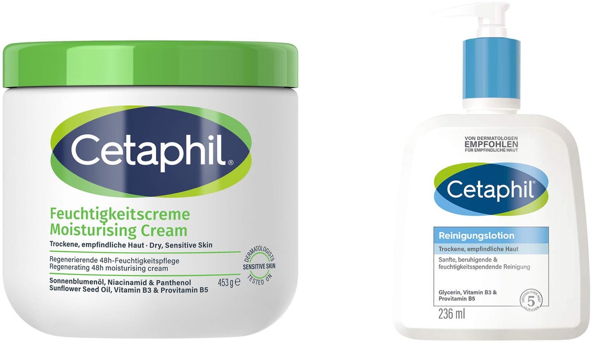 Cetaphil Feuchtigkeitscreme 453 g + gratis Reinigungslotion 236 ml