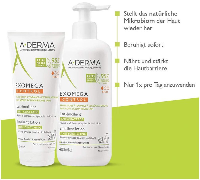 A-Derma Exomega Control Milch Rückfettend 400 ml