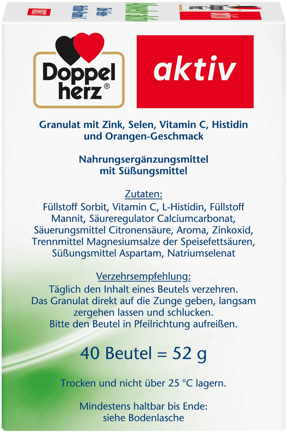 Doppelherz aktiv Abwehr Direct Zink und Selen Histidin Pellets 40  Pellets
