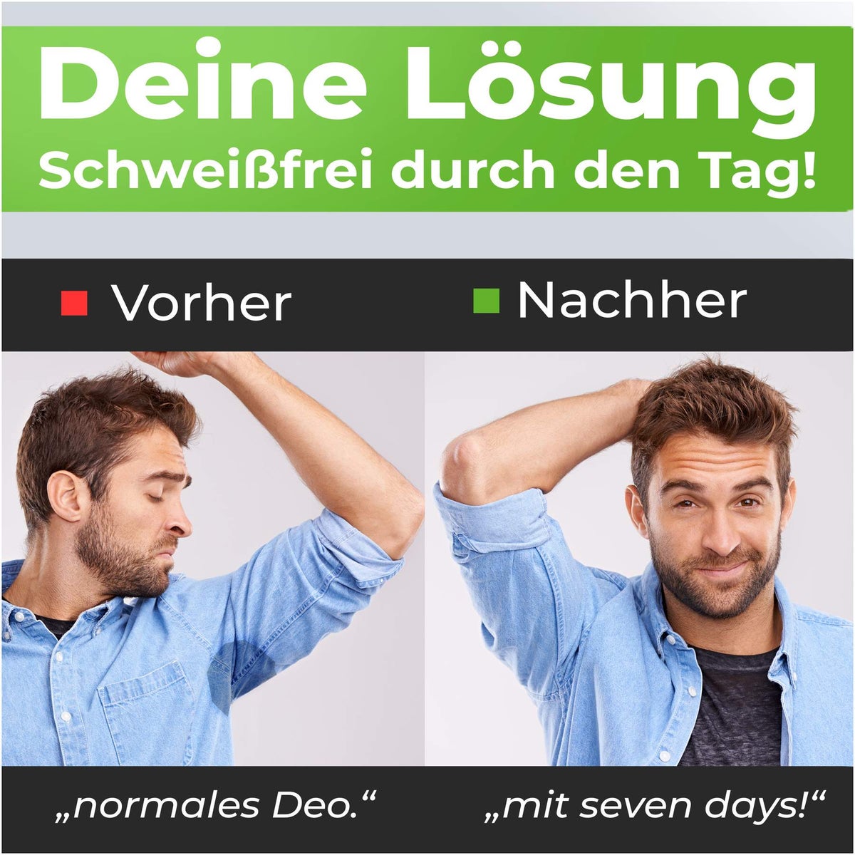 Seven Days Deo Antitranspirant Roll On Ohne Parfüm 50 ml