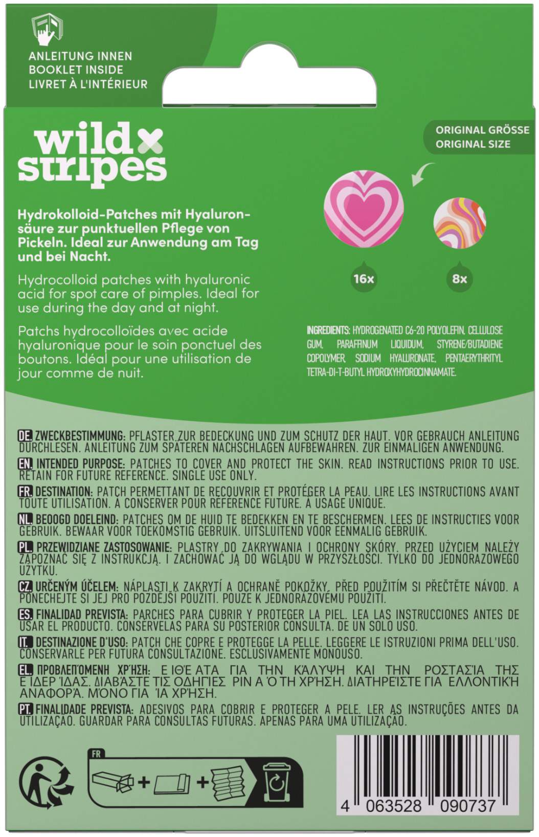 Wild Stripes Anti-Pickel Patches Groovy Recover 24 Pflaster