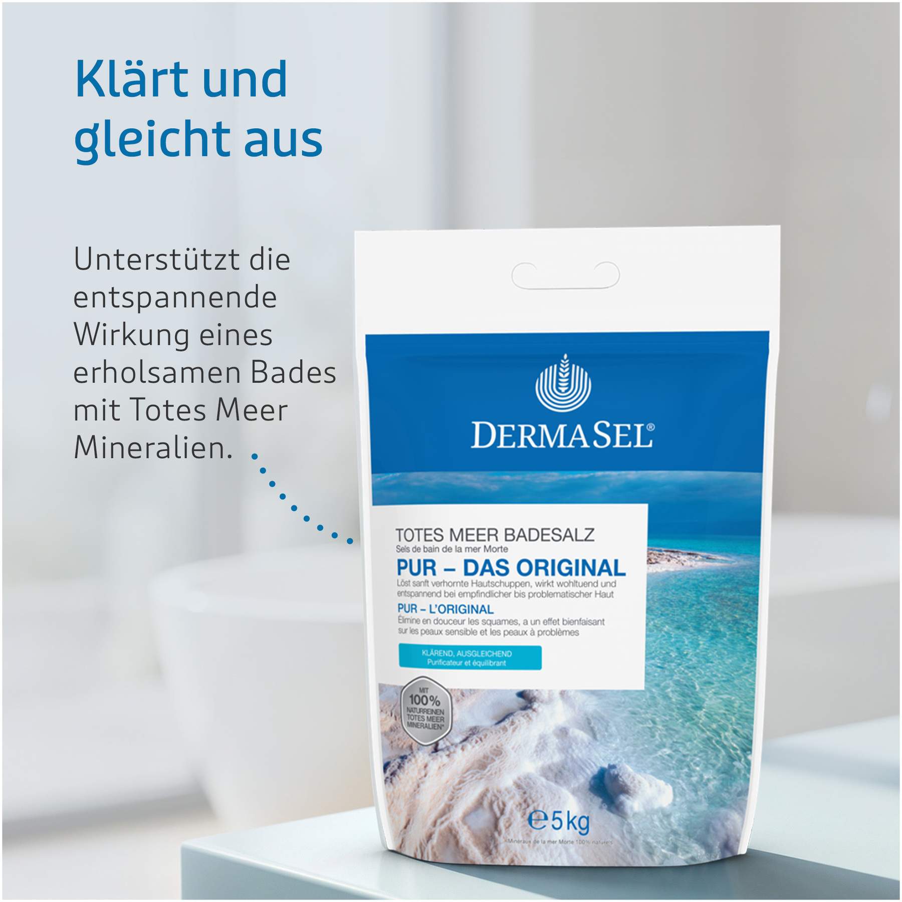 Dermasel Totes Meer Badesalz pur 5 kg