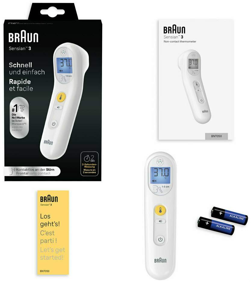 Braun Sensian 3 Kontaktloses Stirn Thermometer 1 Stück