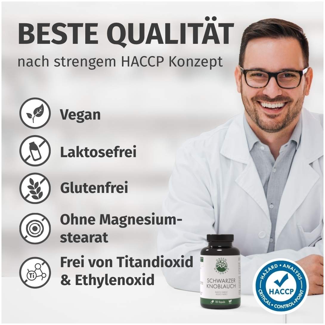 Green Naturals Schwarzer Knoblauch 600mg 180 Kapseln