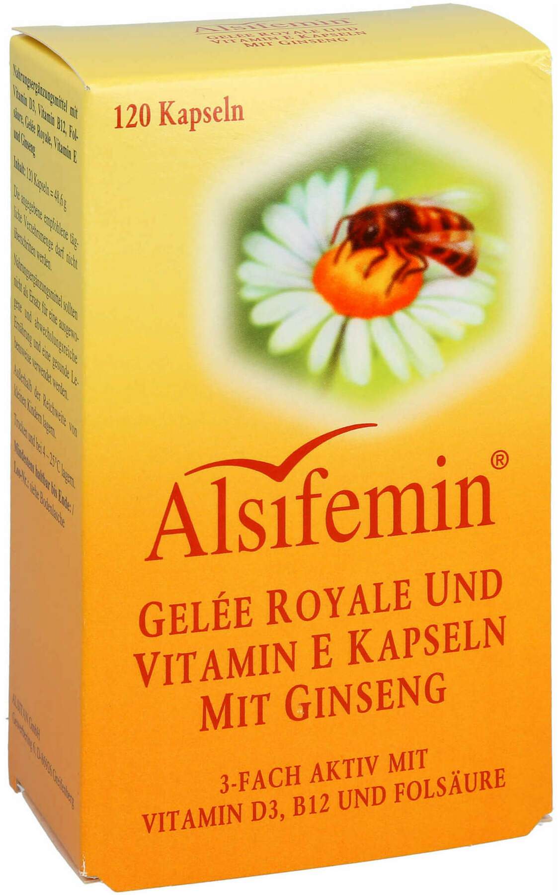 Alsifemin Gelee Royal + Vit. E Mit Ginseng 120 Kapseln