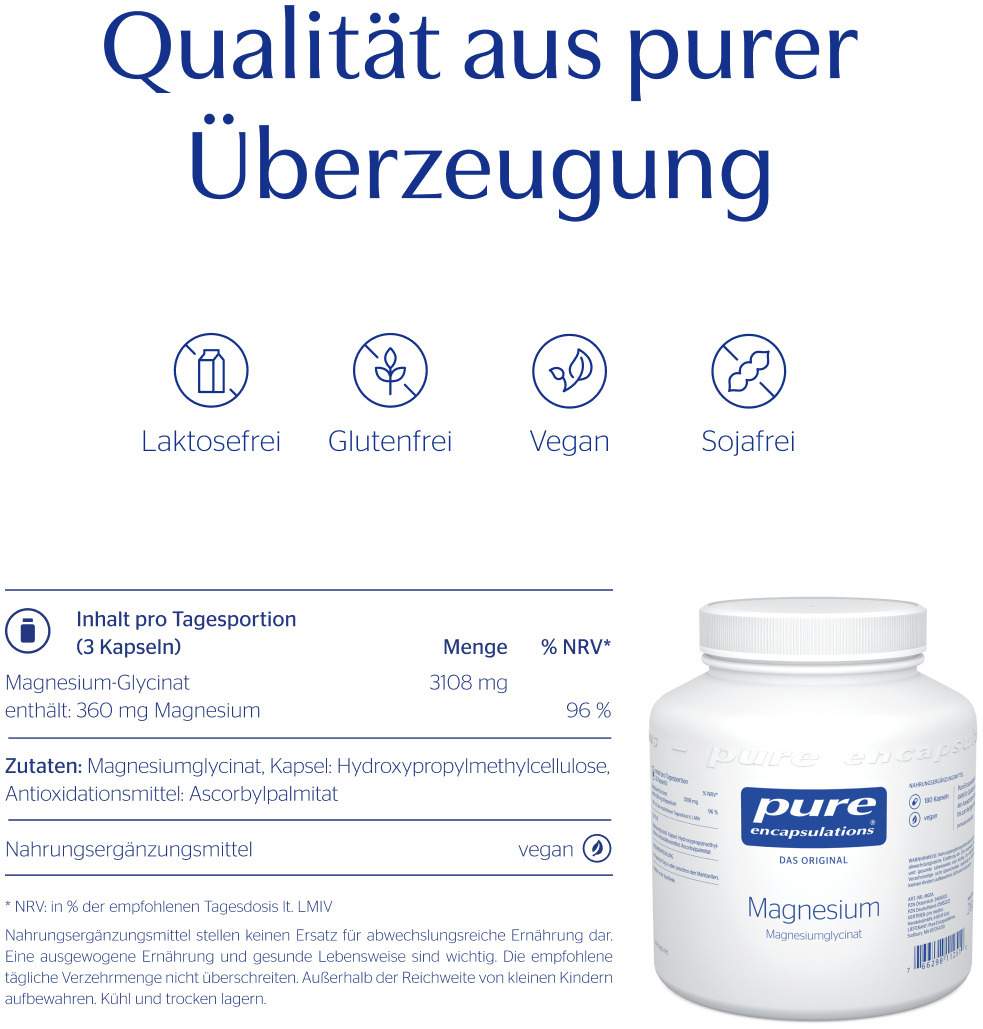Pure Encapsulations Magnesiumglycinat 180 Kapseln