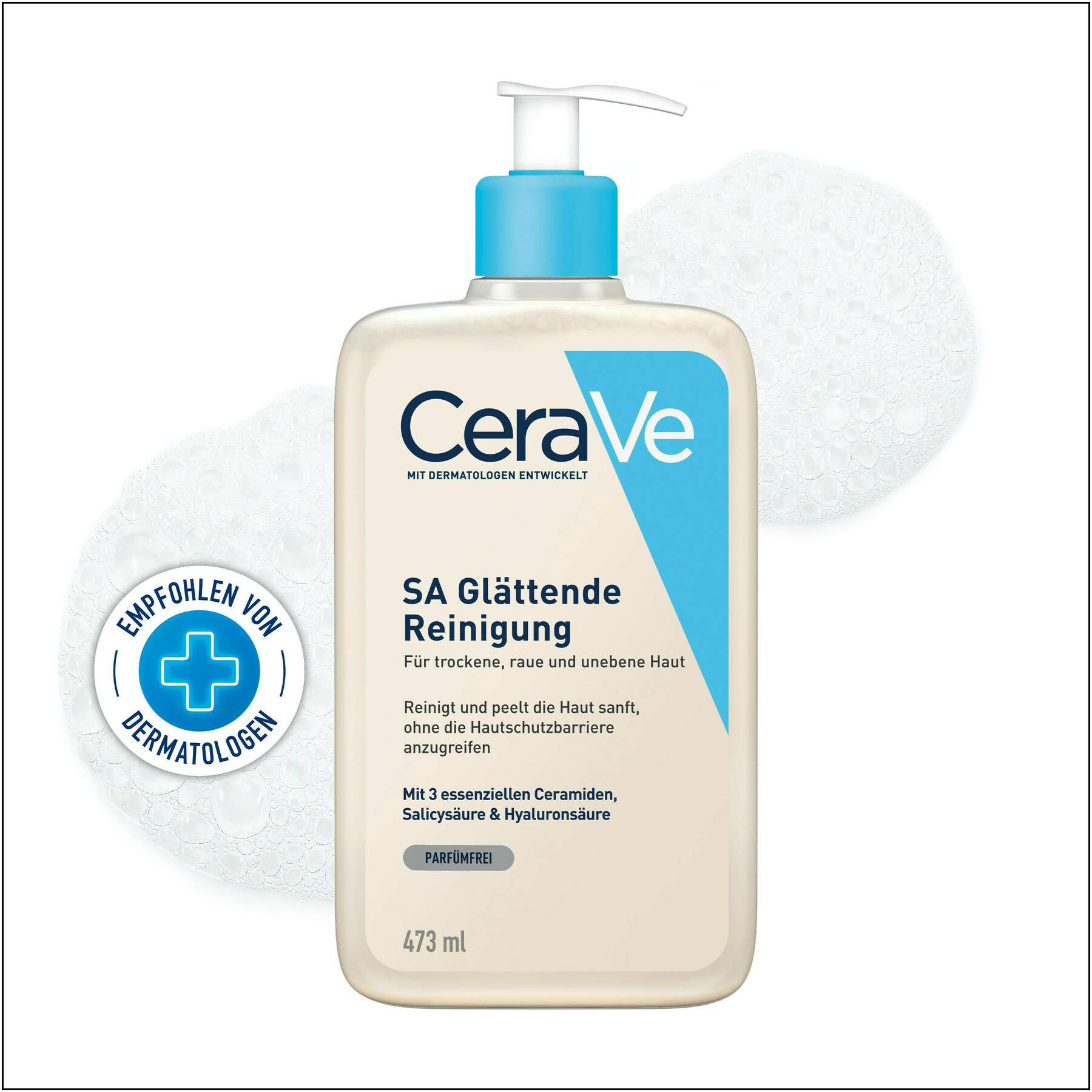CeraVe SA Glättende Reinigung 473 ml + gratis Feuchtigkeitsspendende Reinigungslotion 20 ml