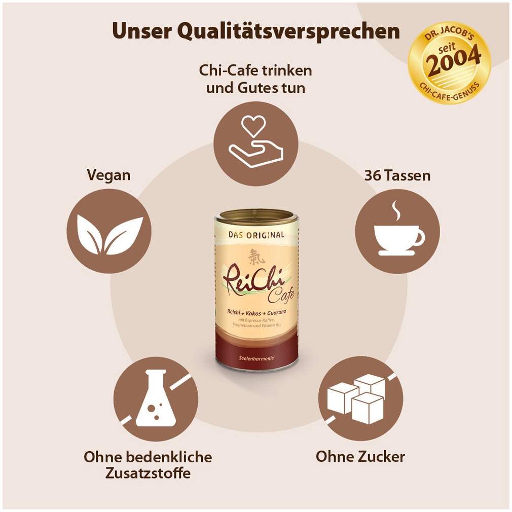 Reichi Cafe Reishi - Pilz Kaffee Kokos Vegan 180 G Pulver