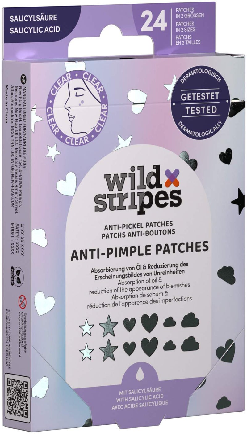 Wild Stripes Anti-Pickel Patches Holo Clear 24 Stück