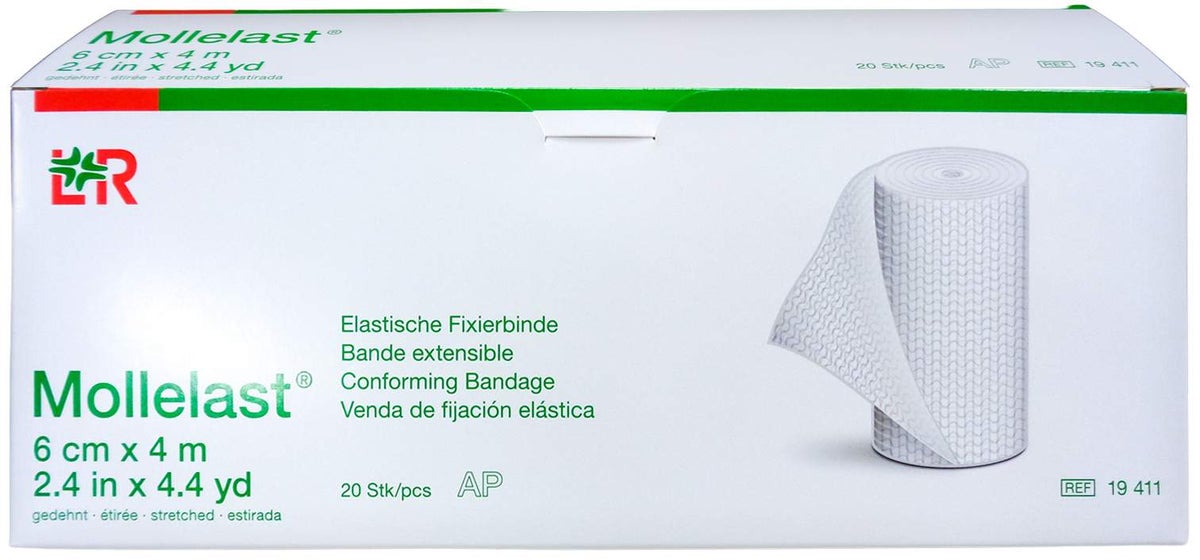 Mollelast Binden 6 cm X 4 M Weiß 20 Stück