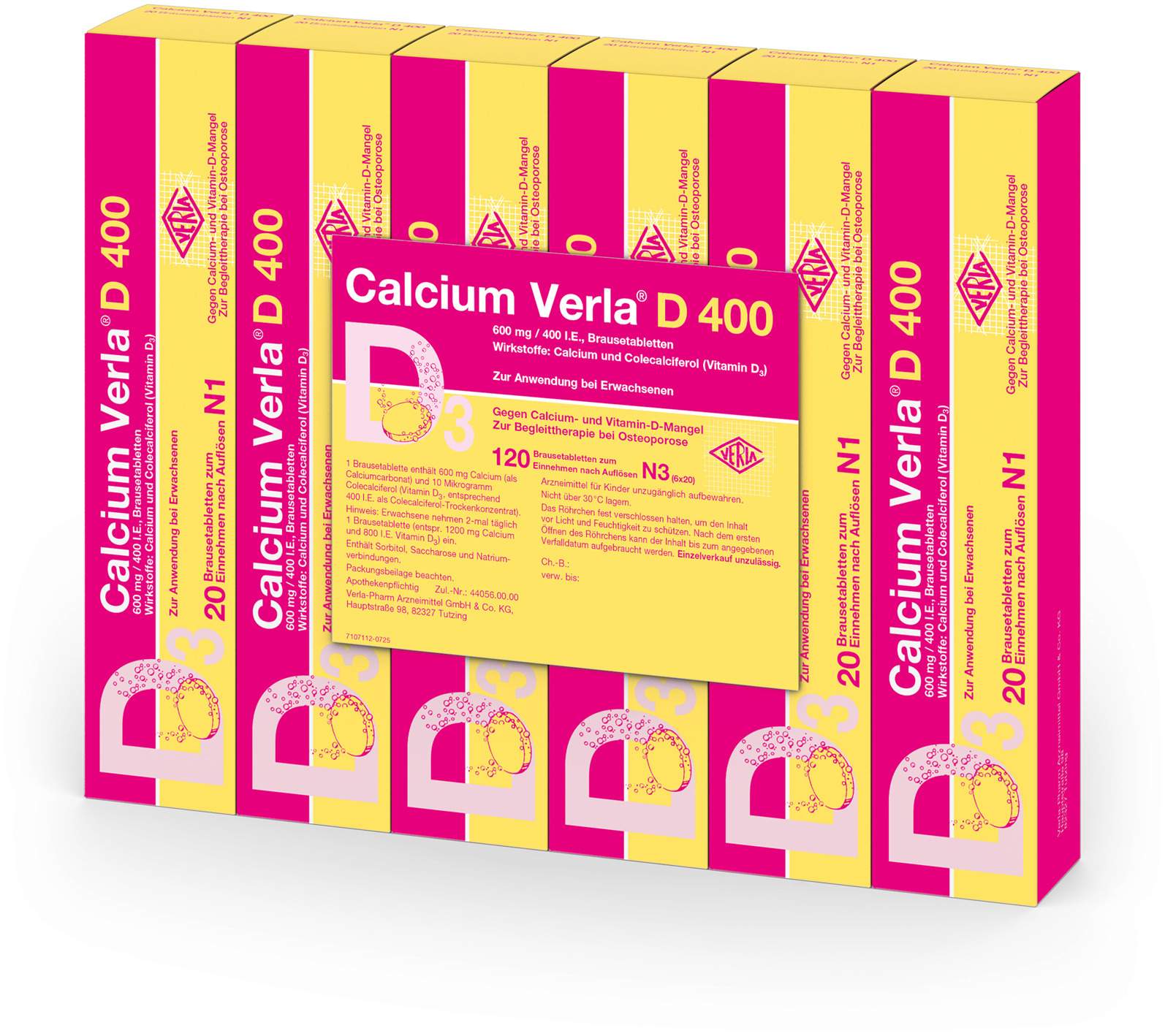 Calcium Verla  D 400 120 Brausetabletten