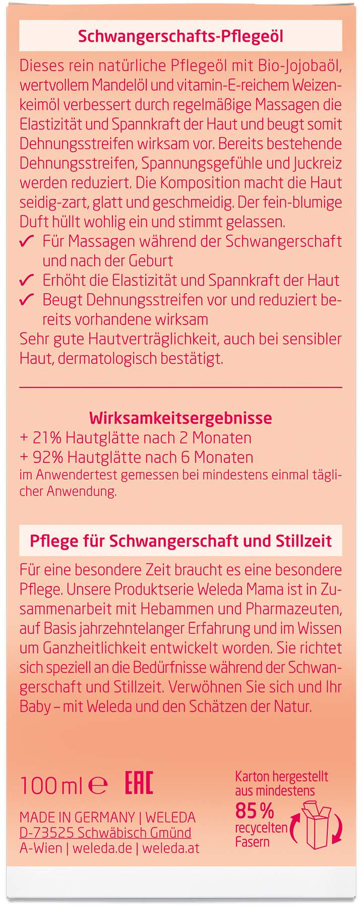 Weleda Schwangerschaftspflegeöl 100 ml