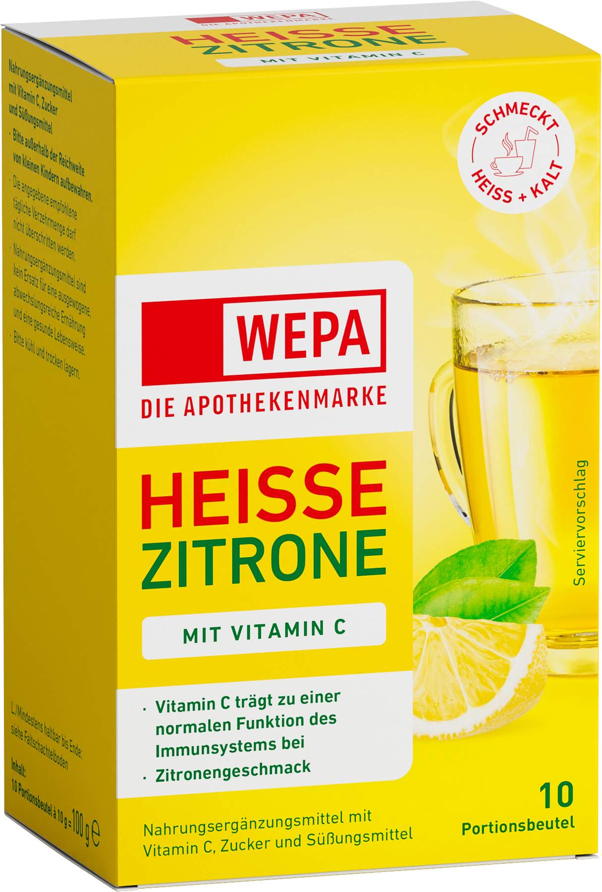 WEPA Heisse Zitrone + Vitamin C 10 X 10 G Pulver