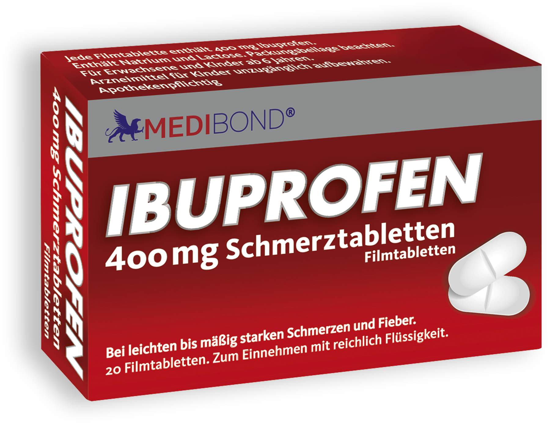 Ibuprofen Medibond 400mg Schmerztabletten 20 Stück