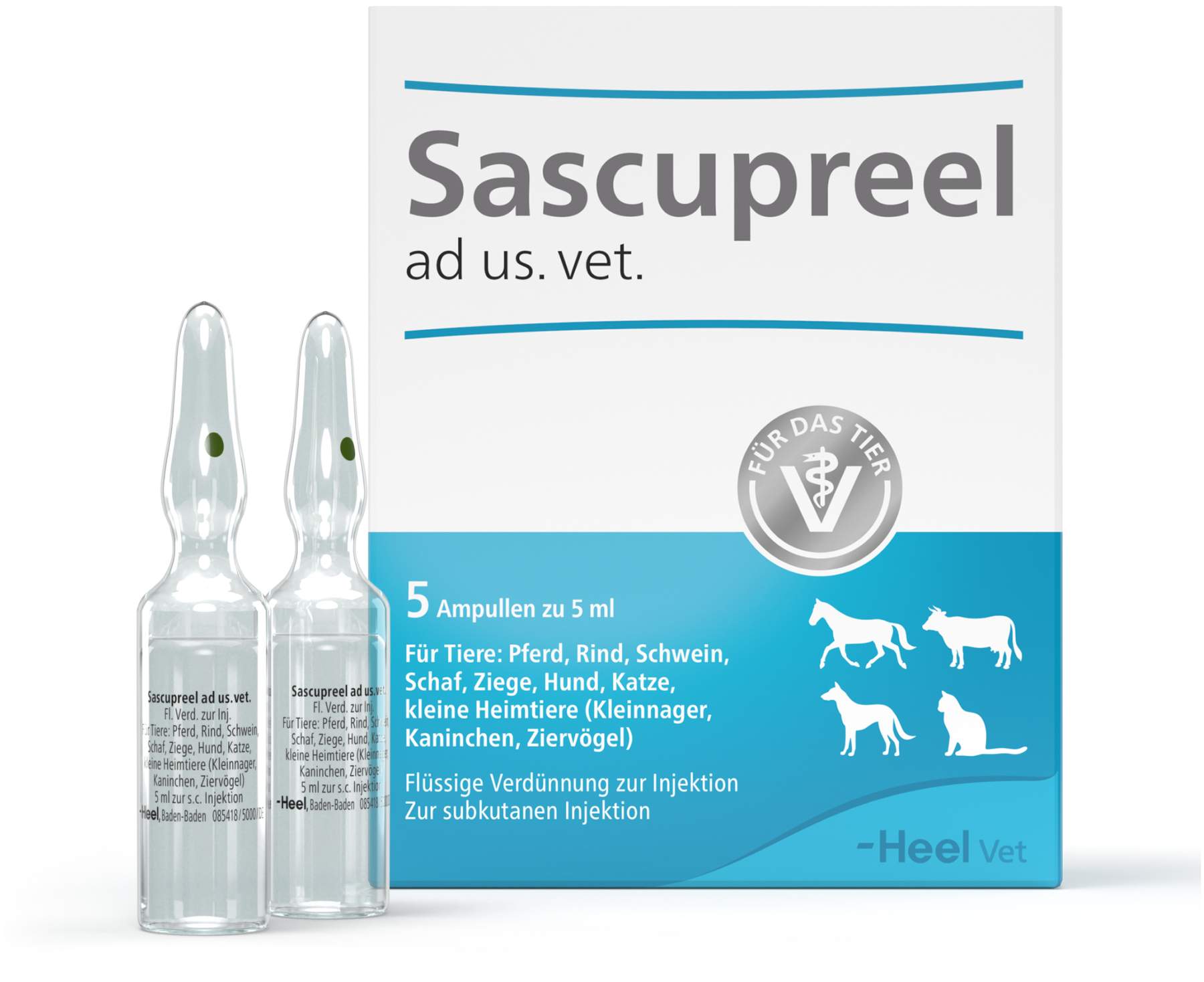 Sascupreel ad us.vet. 5 x 5 ml Ampullen