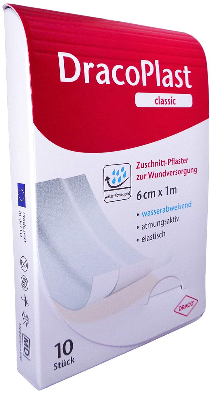 Dracoplast Classic Pflaster 6 Cmx1 M Weiß