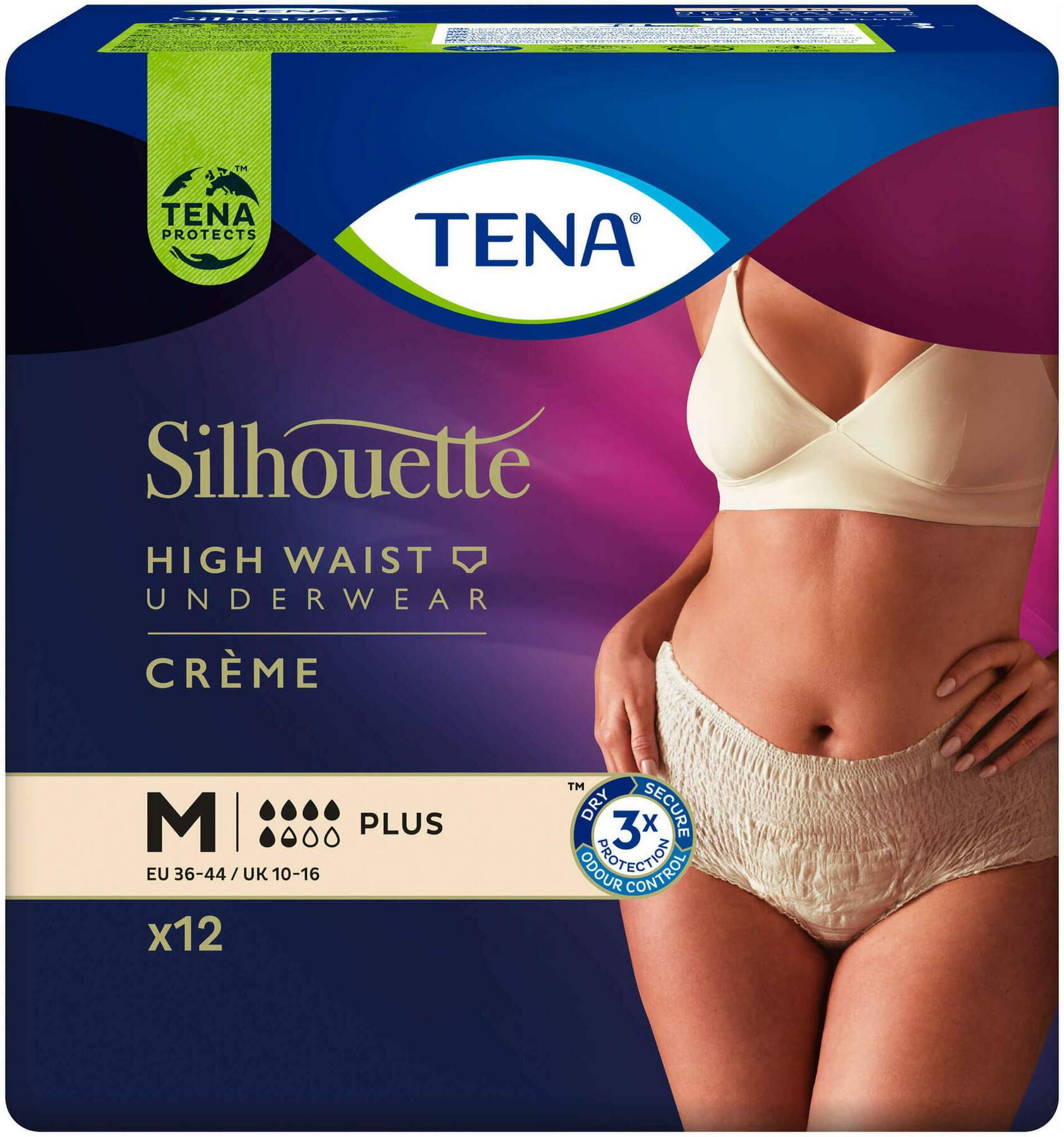 Tena Silhouette Plus M Creme Inkontinenz Pants 4 X