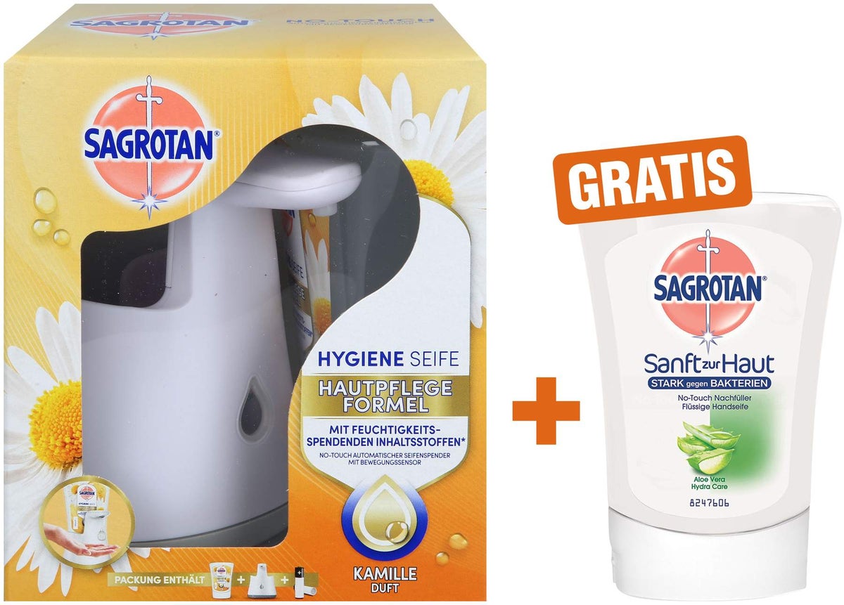 Sagrotan No-Touch Starter-Set Kamille + No Touch Aloe Vera 250 ml Nachfüller