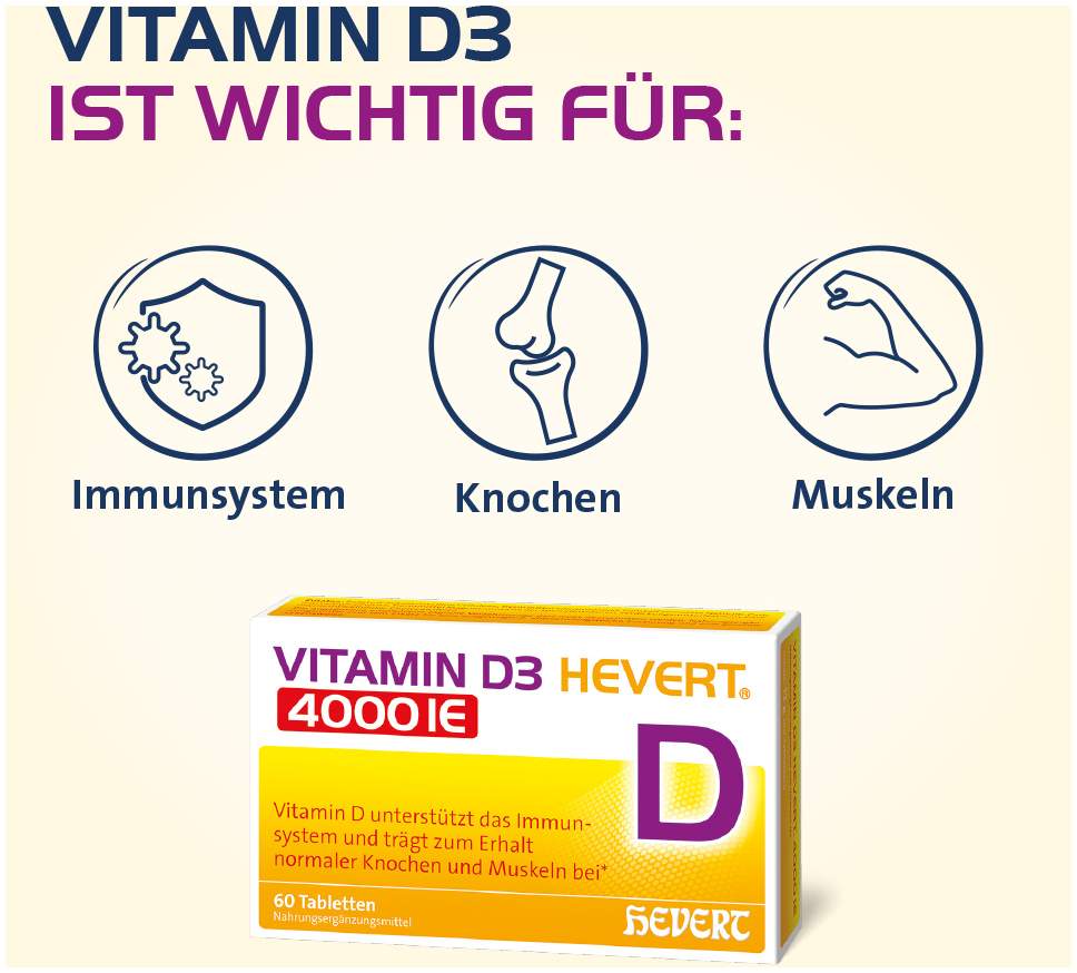 Vitamin D3 Hevert 4000 I.E. 100 Tabletten