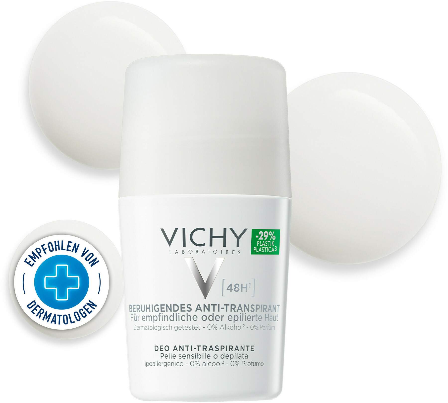 Vichy Deo Roll On Sensitiv Anti Transpirant 48h 50 ml Stift