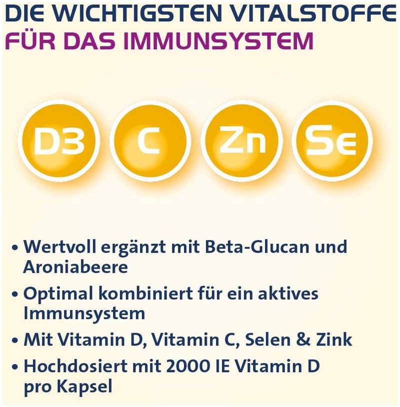Vitamin D3 Hevert 2000 IE Immun Aktiv 60 Kapseln
