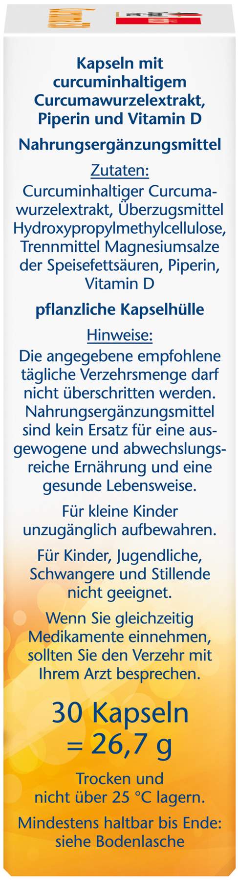 Doppelherz Aktiv Curcuma 750 30 Kapseln